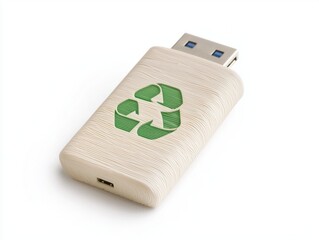 Stylish USB Flash Drive with Renewable Energy Design Concept