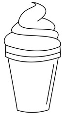 Minimalist Line Ice Cream Icons, Ice Cream icons, fine line icons