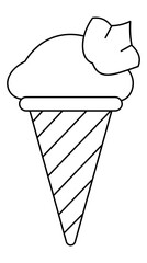 Minimalist Line Ice Cream Icons, Ice Cream icons, fine line icons