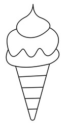 Minimalist Line Ice Cream Icons, Ice Cream icons, fine line icons