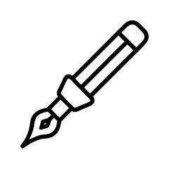 Obraz premium Calligraphy pen icon with elegant design, artistic creation concept