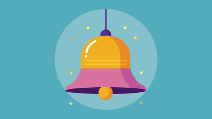 Fototapeta premium The soft ping of the bell guides you to take a moment for yourself amidst the chaos of the day.. Vector illustration