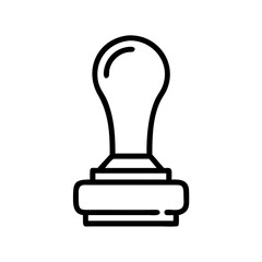Seal stamp icon representing authenticity, vintage stationery concept