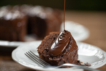 chocolate cake with chocolate