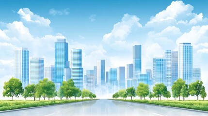 Modern Cityscape: A Serene Urban Oasis