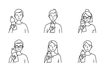 The water drinking people icon, suitable for web designers and application developers, can be used in vector format.