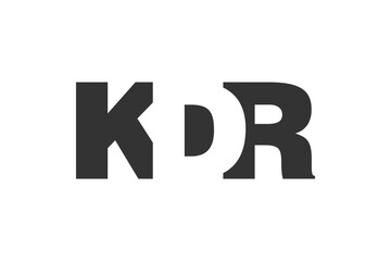 KDR logo design. Initial letter K D R bold font style for tech startups, consulting, corporate branding. Creative company name, headlines typography identity, trendy logotype.