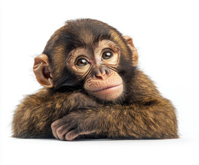 Naklejka premium monkey isolated