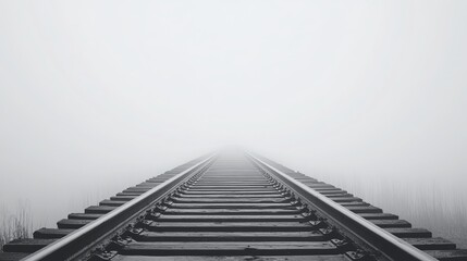 Railroad tracks on the white background

