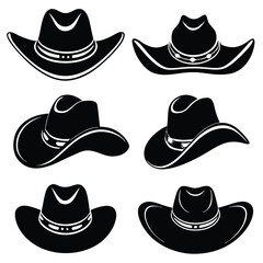 Cowboy Hat Vector,
Hat Illustration,
Western Hat Design,