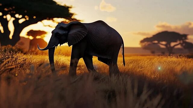 Baby-Elefant spielt mit seiner Familie