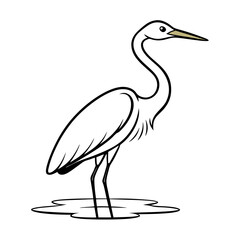 Obraz premium heron in the water