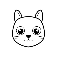 Fototapeta premium cat head vector