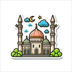 Illustration vector design of Mosque