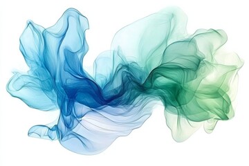 Abstract Teal and Green Flowing Composition Digital Art, Abstract art, Fluid Design Abstract art, digital painting