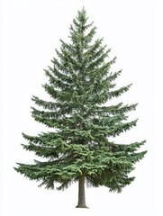 Obraz premium Dense Spruce Tree Standing Tall with Layered Green Foliage