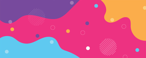 Colorful geometric background. Liquid color background design. Fluid shapes composition. Eps10