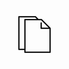 document pile icon sign vector