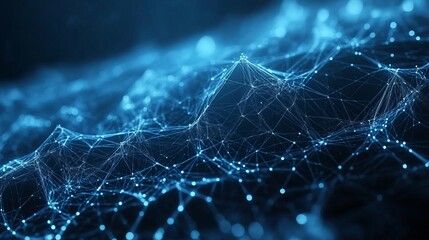 futuristic blue digital abstract background with sharp linear accents, sleek and high-tech concept