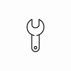 wrench tool icon sign vector