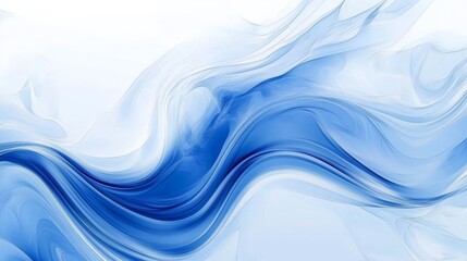 Abstract Blue Wave Composition Fluid Digital Painting, Abstract Art, Digital illustration Abstract art, digital painting
