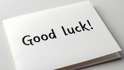 Good luck greeting card on simple background