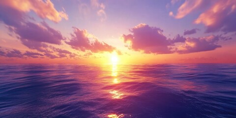 Fototapeta premium Sunset Over Ocean