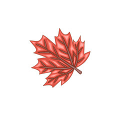 a red maple leaf.