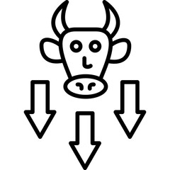 Bull Market Icon Vector Element