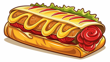 sliced beef steak, with no lettuce, tomato, or onion. The roll is topped with melted cheese sauce and mayonnaise