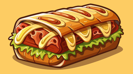 sliced beef steak, with no lettuce, tomato, or onion. The roll is topped with melted cheese sauce and mayonnaise