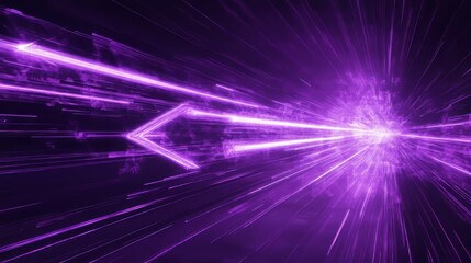 Fototapeta premium futuristic purple neon abstract background with glowing arrow patterns, sleek and high-tech digital design