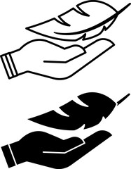 Lightweight Material Icons. Black and White Vector Illustration. Low Density Fabric, Breathable Textile. Material Characteristics Concept