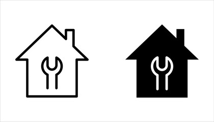 home repair vector icon set. simple line element illustration from construction concept on white background