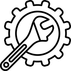 Wrench Icon Vector Element