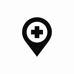 health clinic location icon sign vector