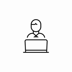 laptop device use icon sign vector