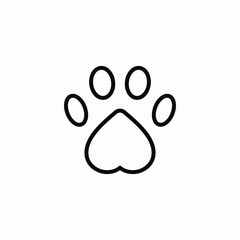 pet paw icon sign vector