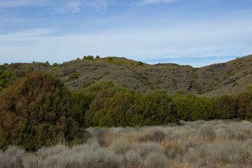 Landscape of the mountains and land. Spain.