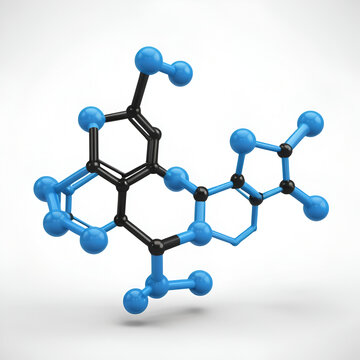 3D image of Hydroxybutyric acid skeletal formula - molecular chemical structure of 3-Hydroxybutanoic acid isolated on white background