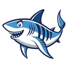 Fototapeta premium vector illustration of a shark