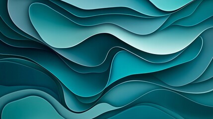 gradient blue and teal abstract background with smooth flowing wave patterns, dynamic and elegant, sleek and futuristic artistic design