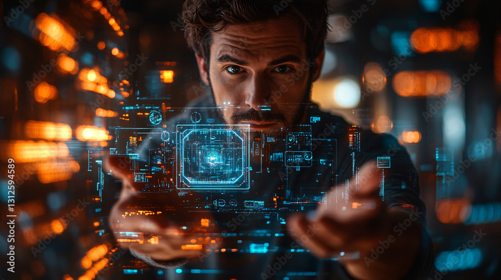 Poster Man holding a camera capturing the essence of strategic sourcing with ai-powered vendor solutions in procurement management