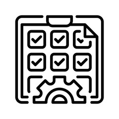 Task Checklist line icon. Universal creative premium symbol. Vector sign icon logo template. Vector illustration