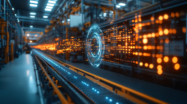 Large machine room filled with advanced technology for warehouse automation and ai-powered procurement solutions
