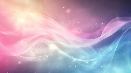 Obraz premium gradient pink and blue abstract background with floating highlights and smooth curved patterns, sleek and futuristic, artistic and vibrant design