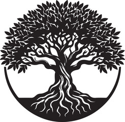 vector tree silhouette