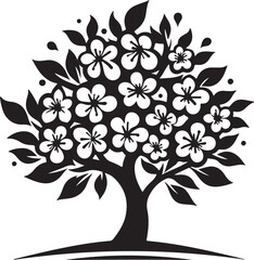 Obraz premium abstract tree with flowers