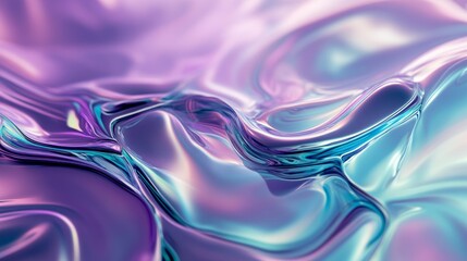 gradient purple and teal abstract background with fluid waveforms and floating highlights, sleek and futuristic, artistic and playful design