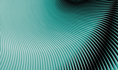 Blue paper waves abstract design in egg shape circles.Aura fluids around energy source abstract background.